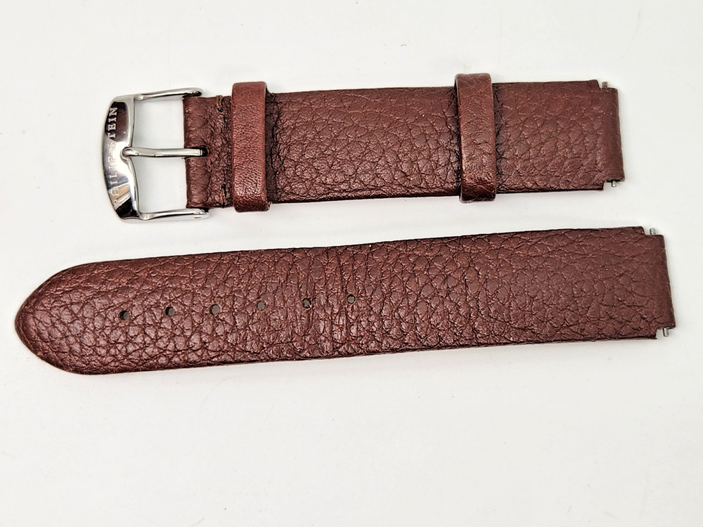 Authentic Phillip Stein Brown Learher Watch Band 18 mm